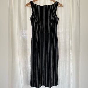 Express Little black and white striped dress size extra small.